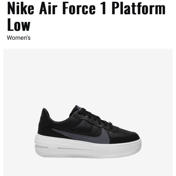 black nike air force platform